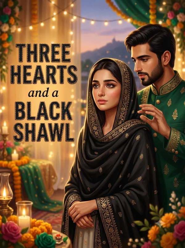 Cover of Three Hearts and a Black Shawl