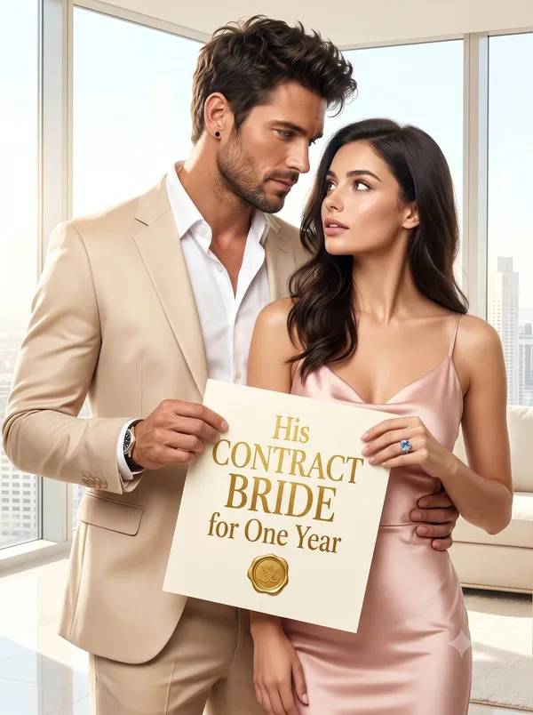 Cover of His Contract Bride for One Year